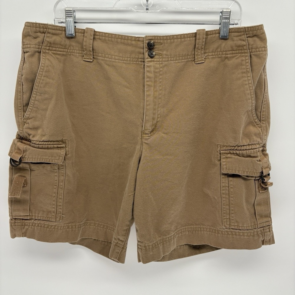 Polo Lauren Ralph Lauren Twill Khaki Utility Cargo Shorts Preppy Safari Women 36
